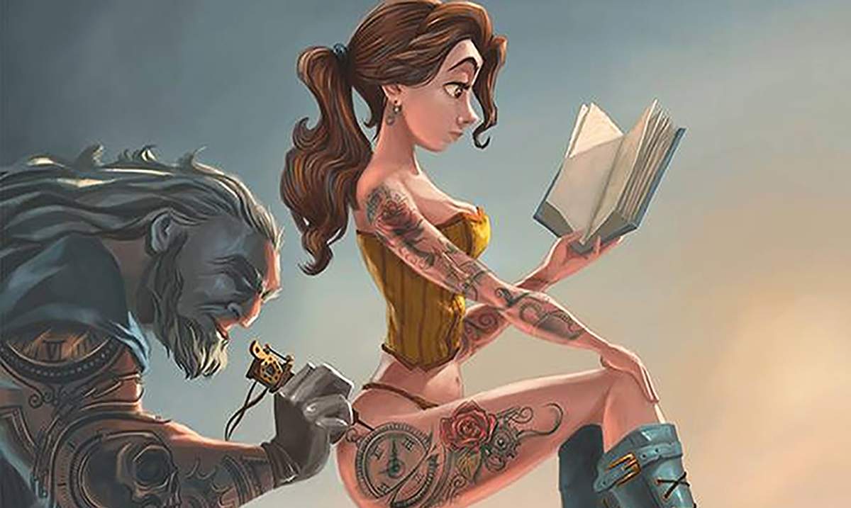 Artists Reimagined Disney Princesses As Tattooed Pinups