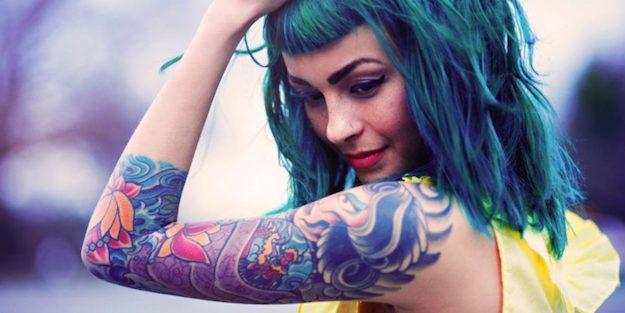 tattoo, tattooed woman, ink