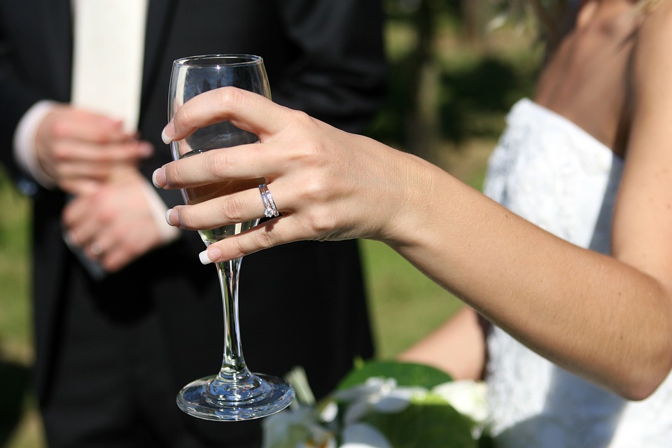 wedding, marriage, champagne